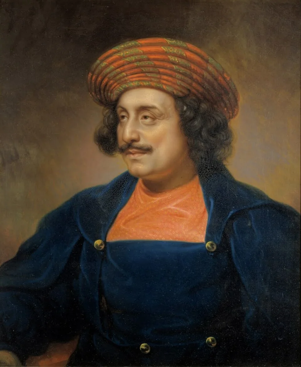 Portrait of Raja Ram Mohan Roy attributed in the supplied metadata to Rembrandt Peale, 1833.