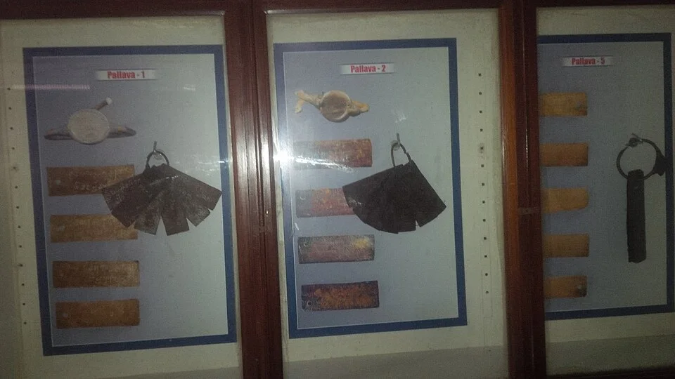Copper-plate writings attributed to the Pallava dynasty in the supplied metadata.