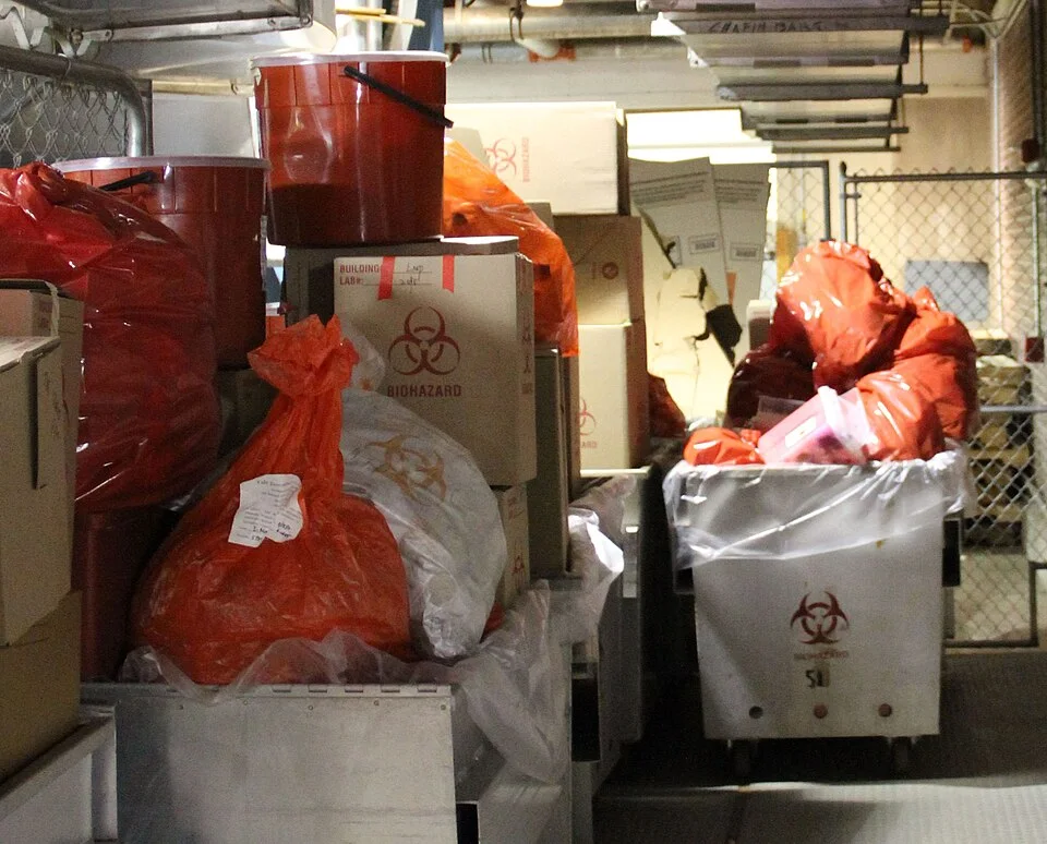 Biomedical waste: an illustration of the healthcare waste-management context.
