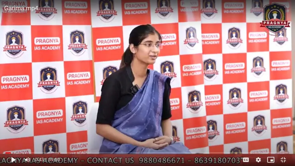 Garima Lohia, AIR 2 in CSE 2022, published by Pragnya IAS Academy