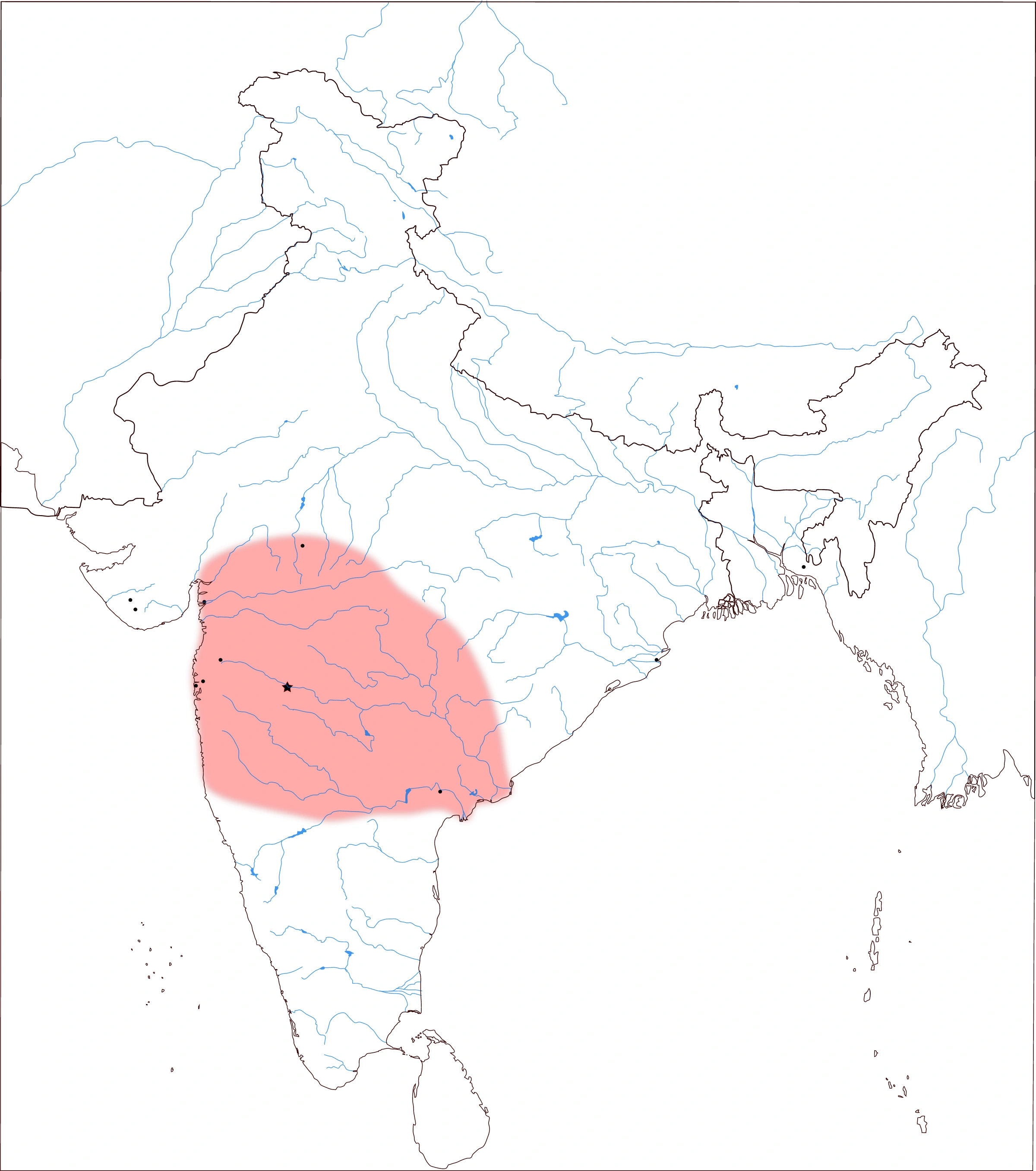 Satavahana territorial reconstruction: compare the Deccan core with northern and coastal trading connections; control changed over time.