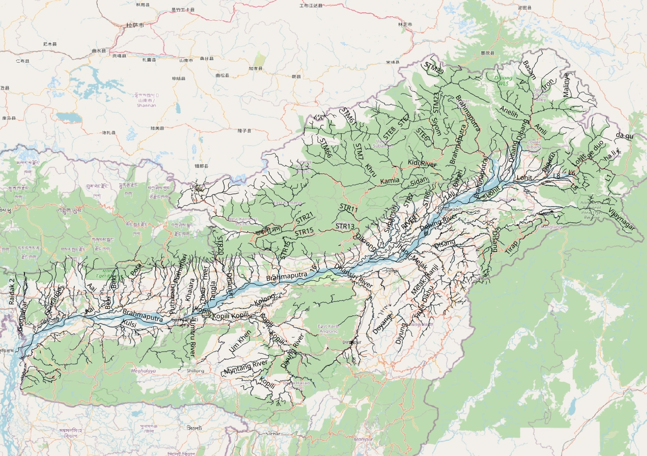 Brahmaputra basin: trace the transboundary river through Tibet, India and Bangladesh, relating mountain relief and floodplains to flood risk.