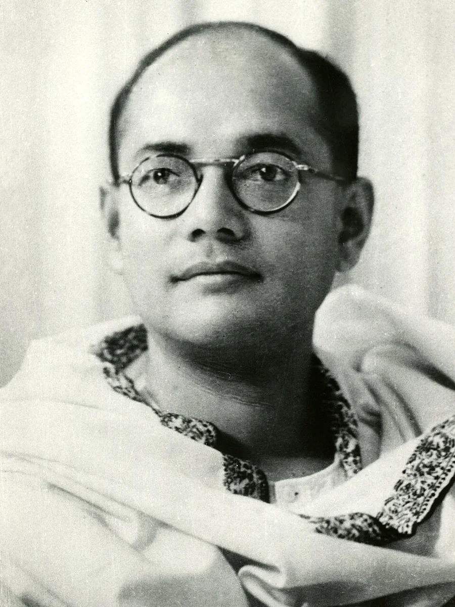 Subhas Chandra Bose, nationalist leader associated with the Forward Bloc and Azad Hind.